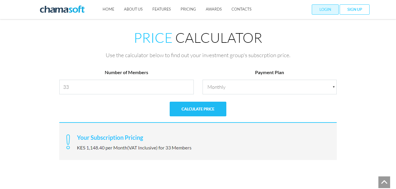 Fig 2: Cost Calculator